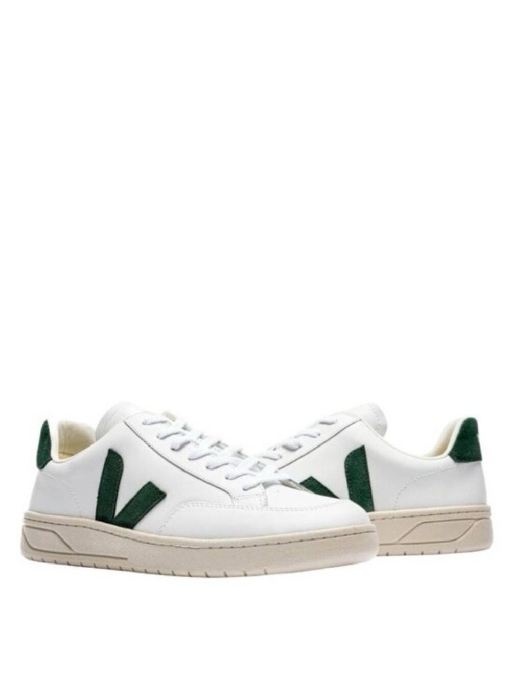 VEJA WOMEN’S V-12 LEATHER SNEAKER WHITE / CALIFORNIA SE0102087A SIZE 10